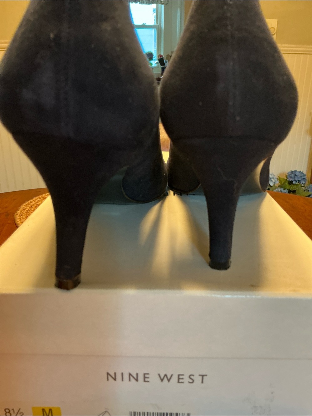 Nine West Dark Blue Suede Shoes - Picture 3 of 5
